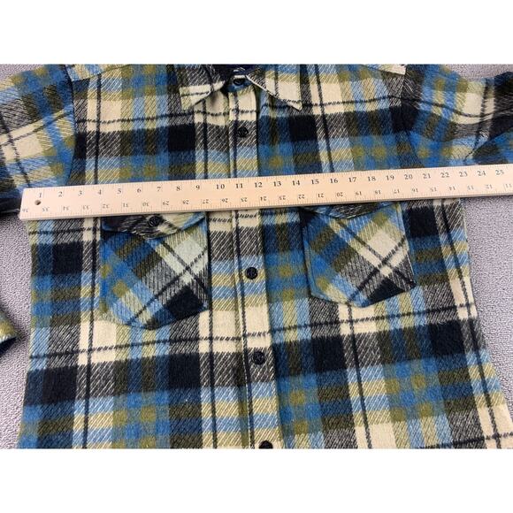 Vintage C.P.O Flannel Heavyweight Men’s Large Korea‎ Made Wool Blend Shaket - Picture 6 of 8